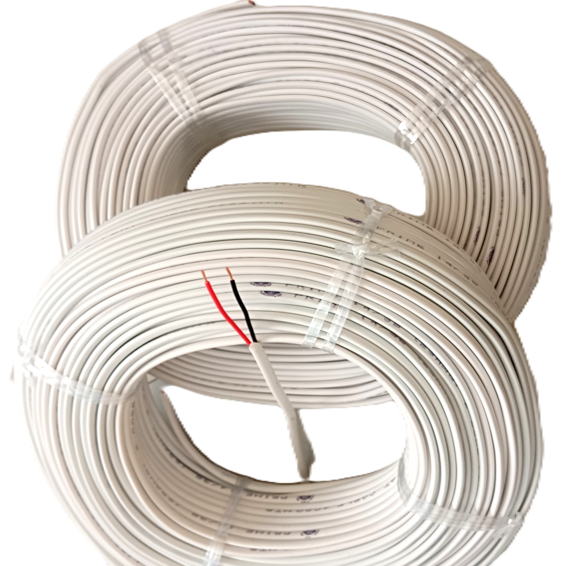 Twin Flat 2 core Copper Wires/Cables 0.5 mm 14/38 for Domestic and Industrial use up to 500 watts (92 meter coil)